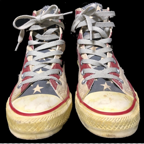 American Flag Distressed Converse - Picture 4 of 6